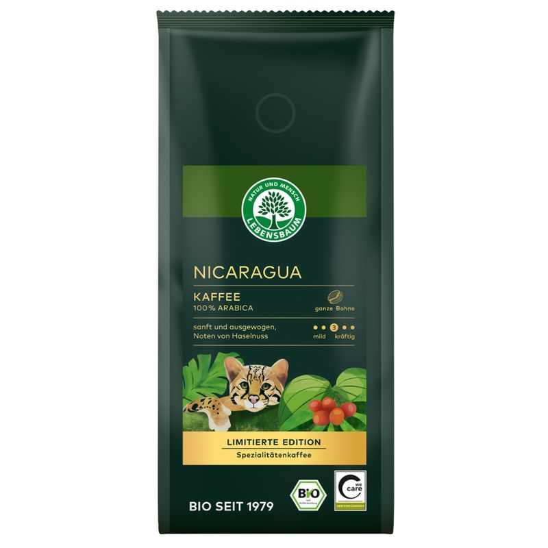 LEBENSBAUM Nicaragua Kaffee, ganze Bohne - Produktbild
