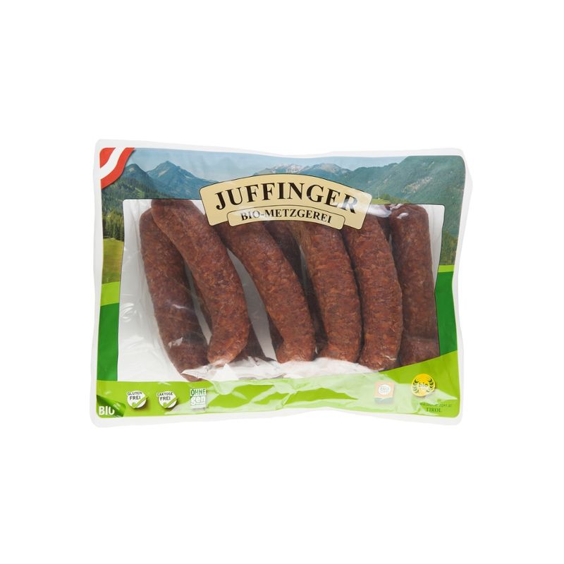 Juffinger Bio-Metzgerei BIO-Chiliwurzen Rohwurst geräuchert - Produktbild