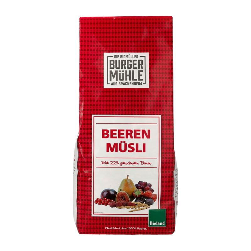 Burgermühle Beeren Müsli, bioland - Produktbild