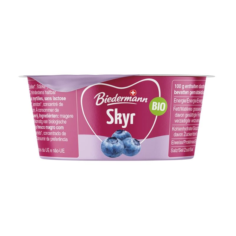 Molkerei Biedermann Biedermann Bio Skyr Heidelbeere Laktosefrei 135 g - Produktbild