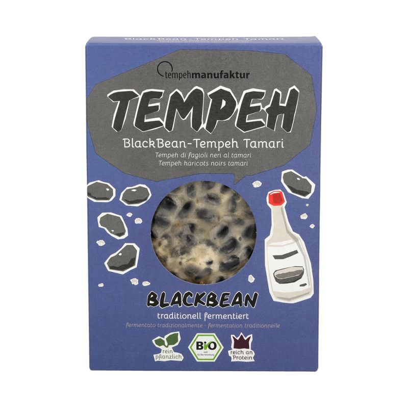 tempehmanufaktur  BlackBean-Tempeh Tamari - Tempeh aus schwarzen Bohnen mit Tamari-Sojasauce - Produktbild