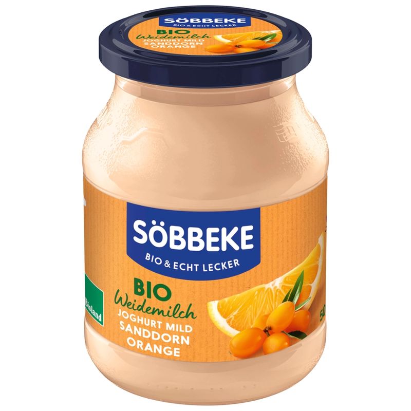 Söbbeke Bio Weidemilch Joghurt mild Sanddorn-Orange - Produktbild