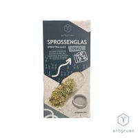 Sprossenglas - Small - inkl. Alfalfa Bio-Samen - 500 ml - Produktbild