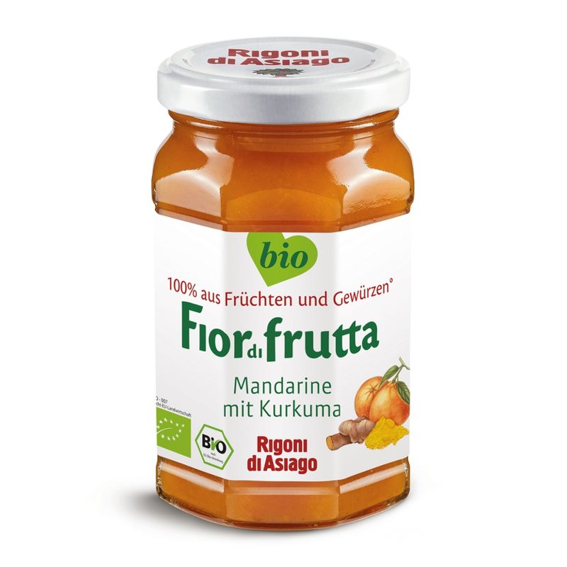 Rigoni di Asiago S.R.L.  Fiordifrutta Bio Mandarine mit Kurkuma Aufstrich - Produktbild