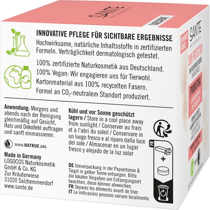 Sante Skin Protection 24h Feuchtigkeitscreme mit Probiotika, Bio-Inca Inchi-Öl & Bio-S - Produktbild