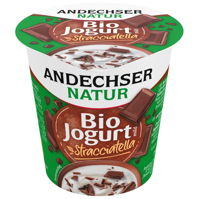 Andechser Natur Bio Jogurt Stracciatella 3,7% - Produktbild