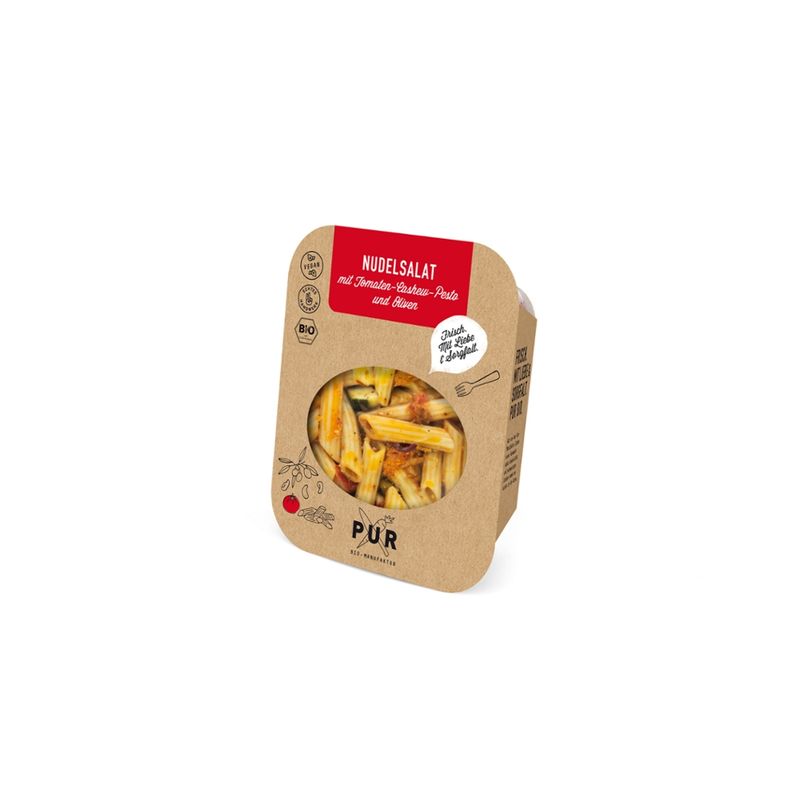 PUR Bio-Manufaktur PUR Nudelsalat mit Tomaten-Cashew-Pesto und Oliven - Produktbild