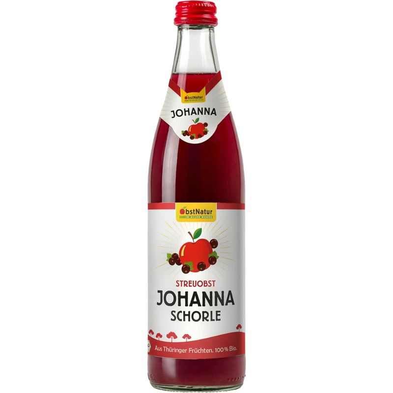 ObstNatur Bio-Apfel-Johannisbeer-Direktsaft-Schorle: "JOHANNA" - Produktbild