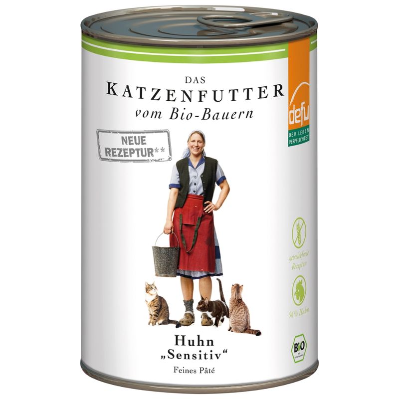 defu - Das Tierfutter vom Bio-Bauern Katze Huhn "Sensitiv" - Produktbild