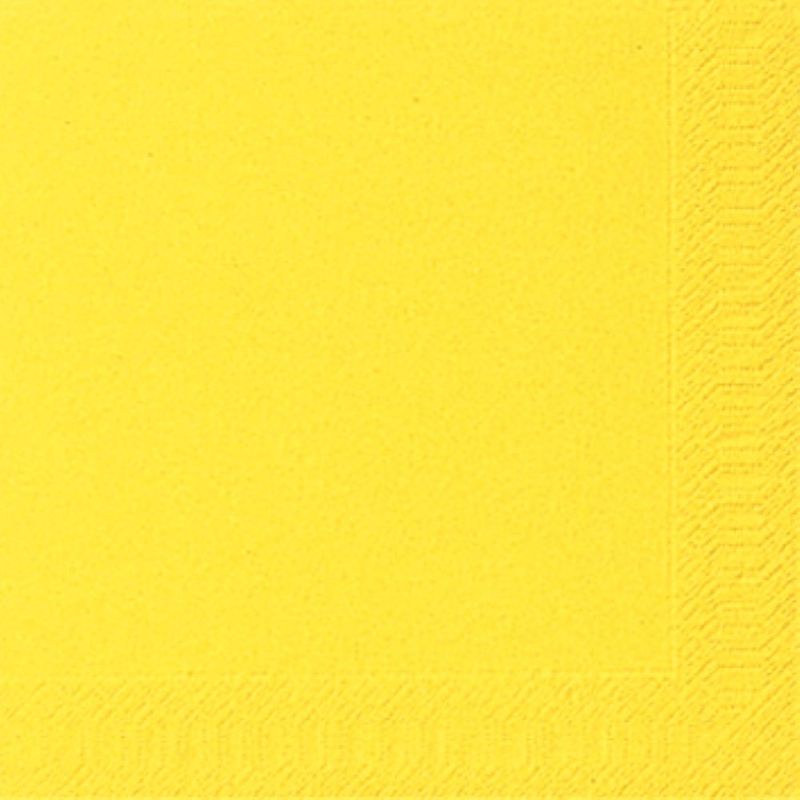 Paper + Design Serviette unifarben 3-lagig 33x33 cm yellow - Produktbild