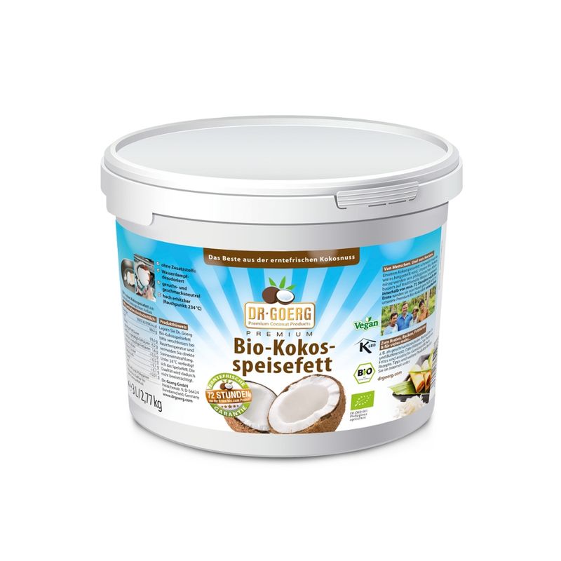 Dr. Goerg Dr. Goerg Premium Bio-Kokosöl neutral / Bio-Kokosspeisefett 3000ml - Produktbild