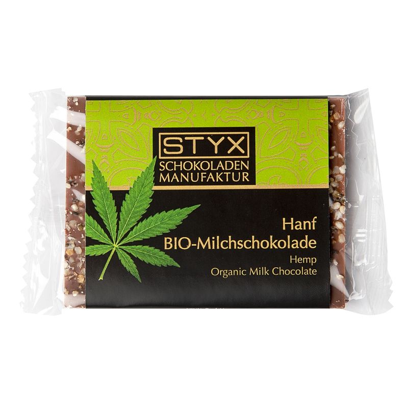 Styx Naturcosmetic Bio Vollmilchschokolade mit Hanfsamen 50g - Produktbild