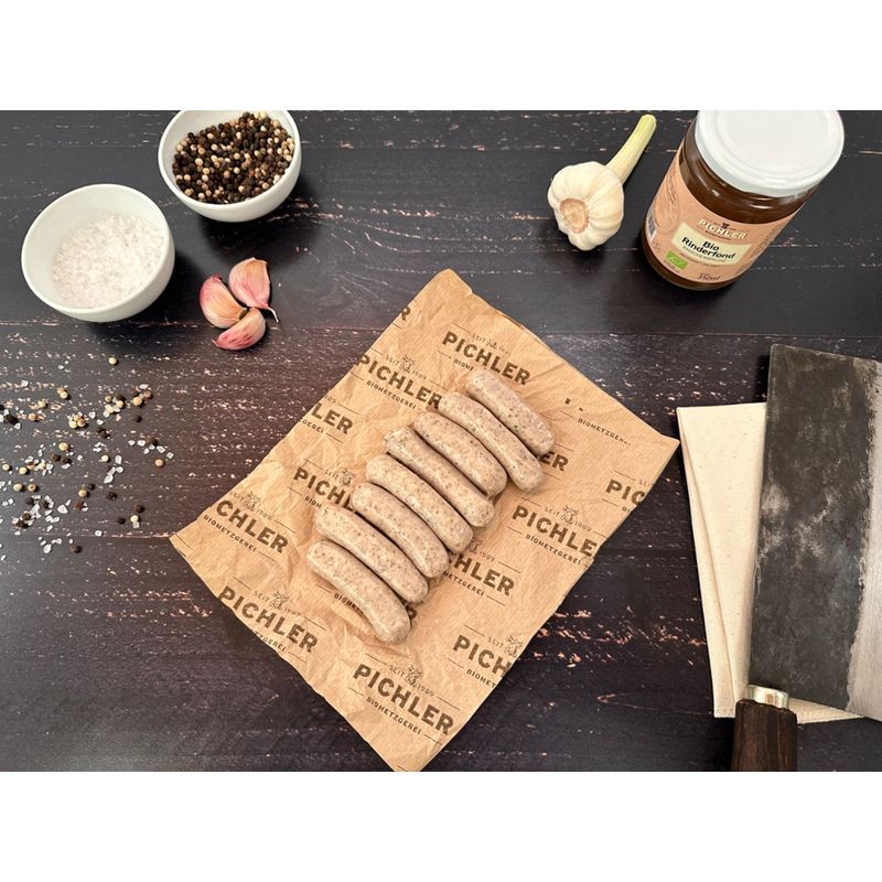 Biometzgerei Pichler Bio- Original Nürnberger Bio-Rostbratwürstel, SB - Produktbild