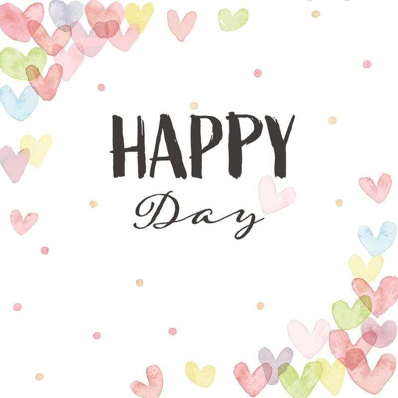 Paper + Design Motivserviette 3-lagig 33x33 cm "hearts happy" - Produktbild