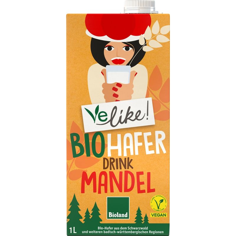Velike! Velike! Bio H-Haferdrink Mandel 12x1L PG - Produktbild