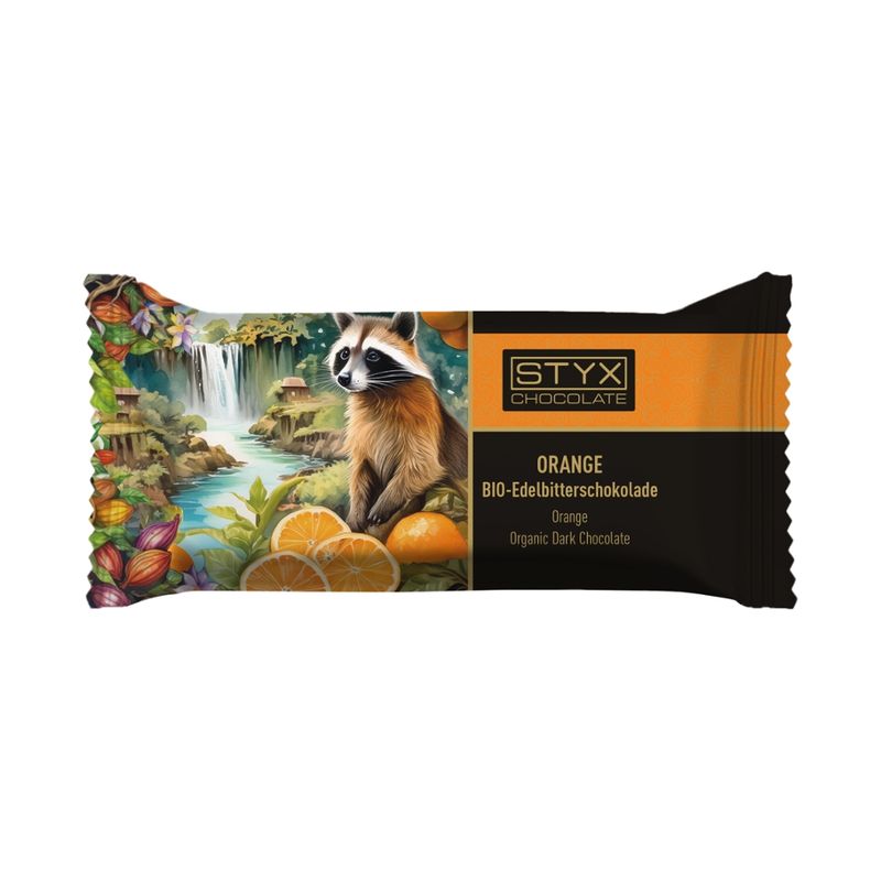 Styx Naturcosmetic BIO-Edelbitterschokolade gefüllt mit 70% Orange-Ganache, alkoholhältig 70g - Produktbild