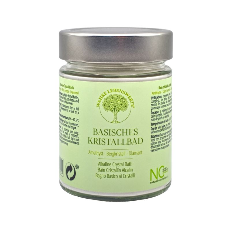 Wahre Lebenswerte Basisches Kristallbad mit Diamant, Bergkristall und Amethyst - Produktbild
