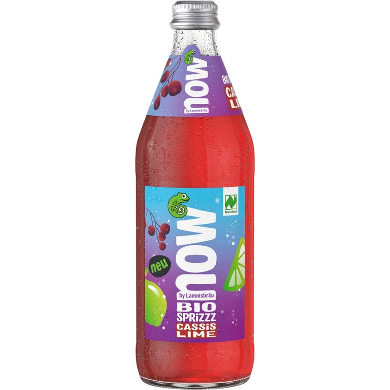 now now Bio Sprizzz Cassis Lime 0,5l - Produktbild