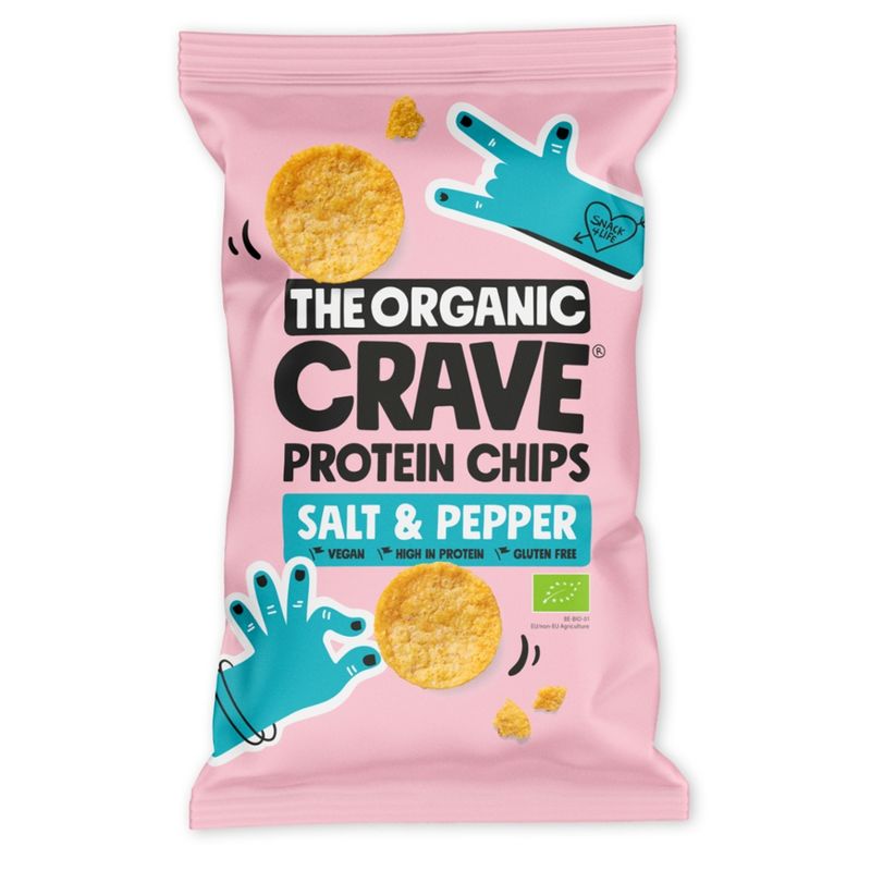 The Organic Crave The Organic Crave Protein Chips Salt & Pepper 75g - Produktbild