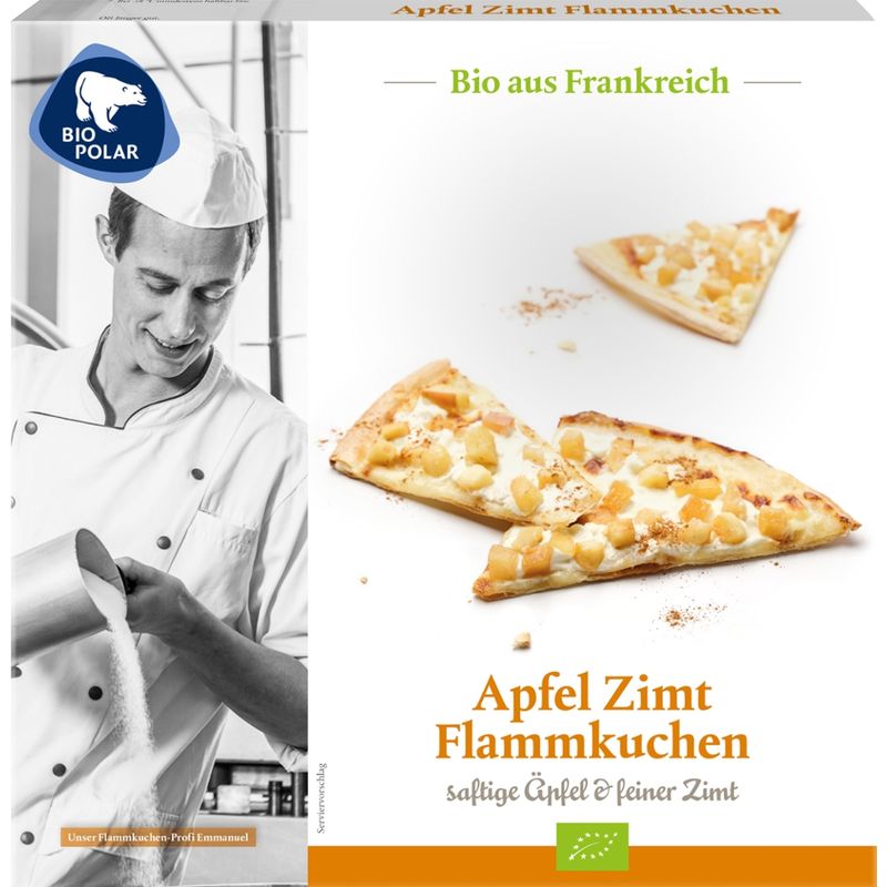 Biopolar Bio Flammkuchen mit Apfel und Zimt, 280 g, tiefgefroren - Produktbild
