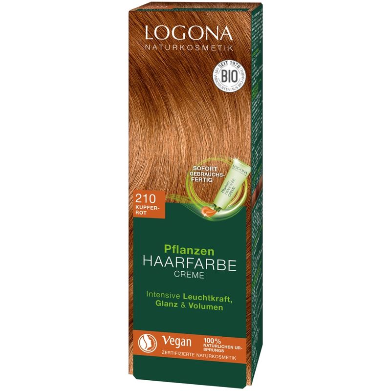 Logona Pflanzen Haarfarbe Creme 210 kupferrot - Produktbild