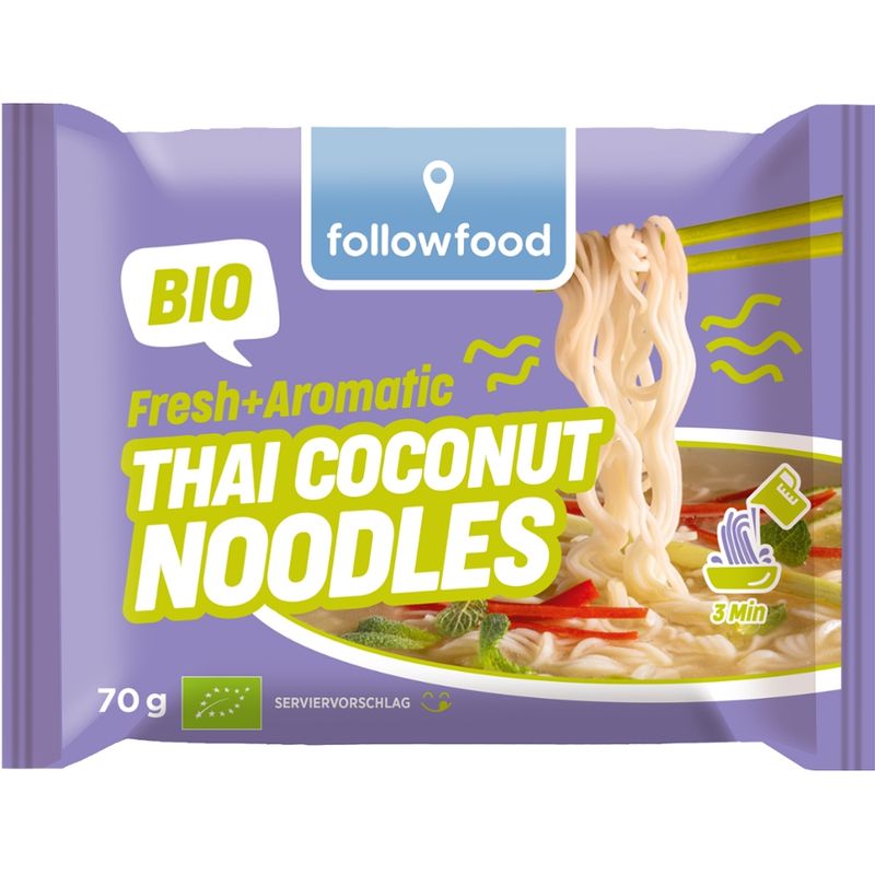 followfood Frash + Aromatic Bio Thai Coconut Noodles - Produktbild