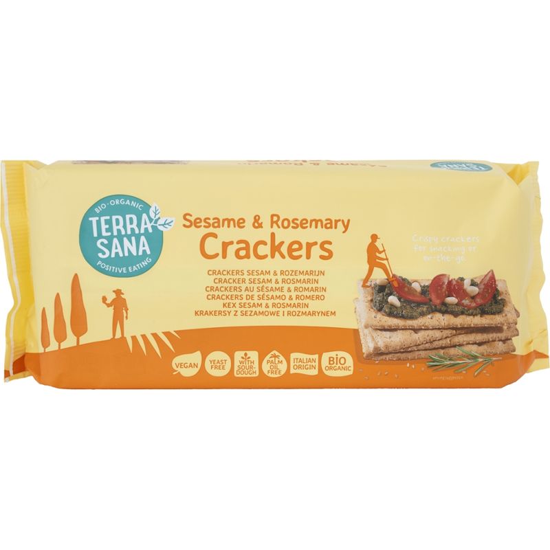 TerraSana Sesam & Rosmarin cracker - Produktbild