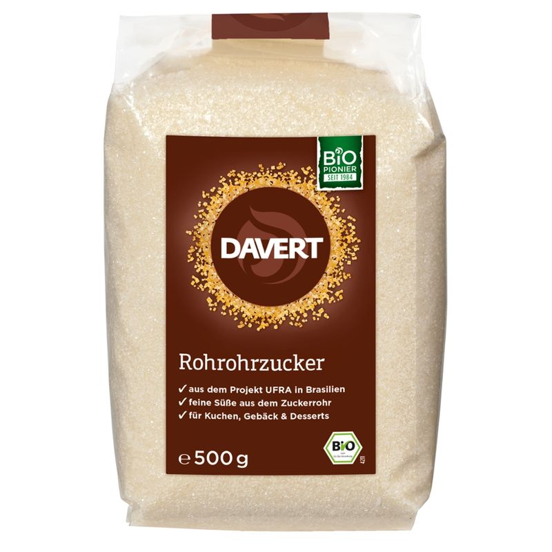 Davert Rohrohrzucker UFRA 500g - Produktbild