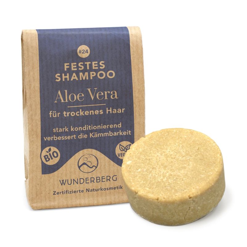 Wunderberg Festes Shampoo #24 Aloe Vera - für trockenes Haar - Produktbild