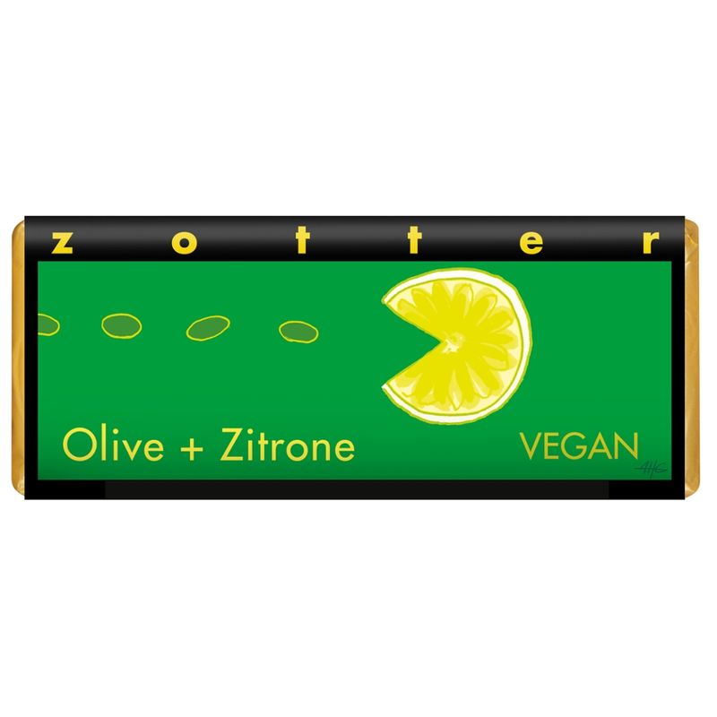 Zotter Schokolade Olive + Zitrone VEGAN - Produktbild