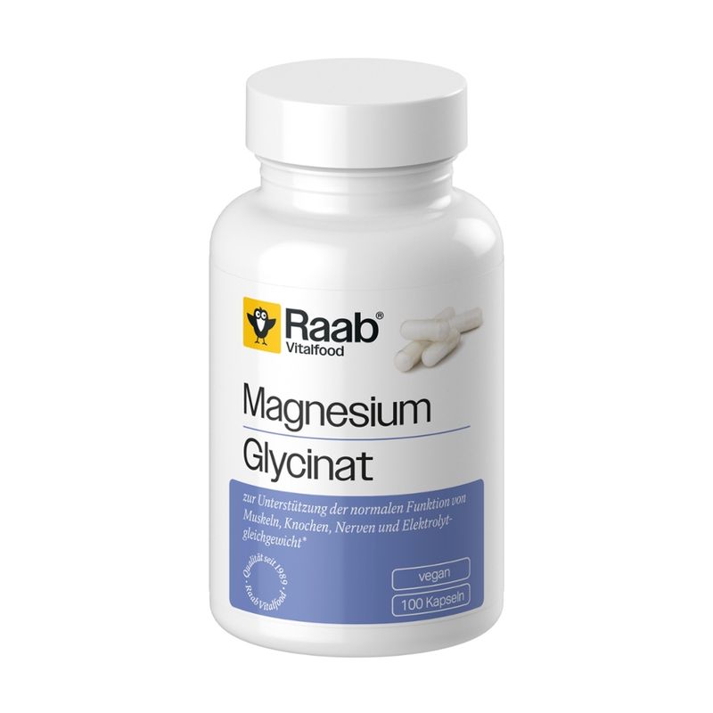Raab Vitalfood Magnesiumglycinat 100 Kapseln à 660 mg - Produktbild