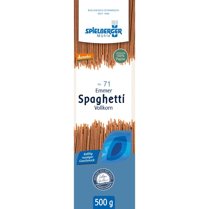 Spielberger Mühle Emmer Spaghetti, vollkorn, demeter - Produktbild