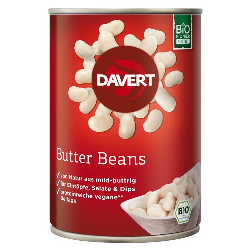 Davert Butter Beans 6x400g - Produktbild
