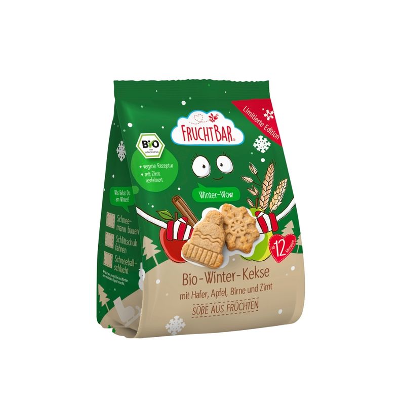 FruchtBar  FruchtBar - Bio-Winterstern-Kekse mit Hafer, Apfel, Birne und Zimt - Produktbild