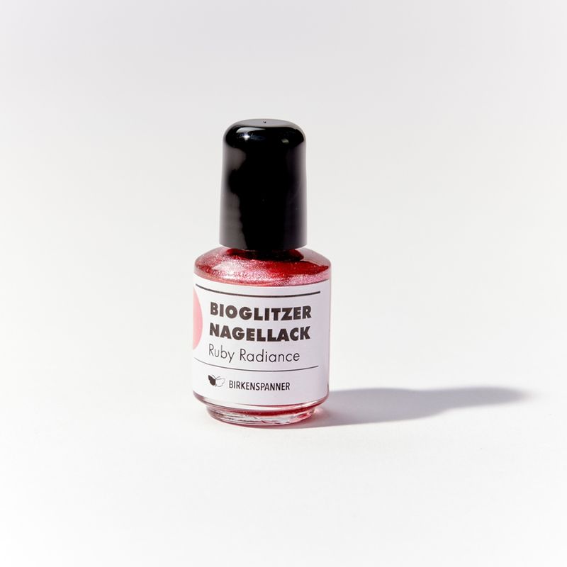BIRKENSPANNER Bioglitzer Nagellack - Ruby Radiance - Berry - Produktbild