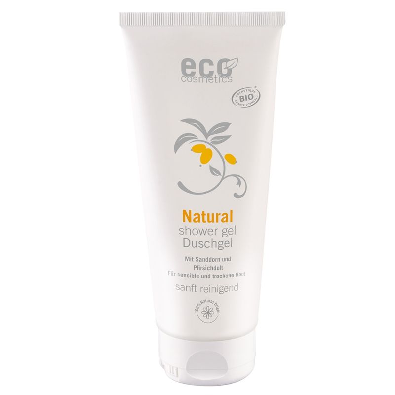 eco cosmetics Pflege Duschgel Sanddorn mit Pfirsichduft - Produktbild