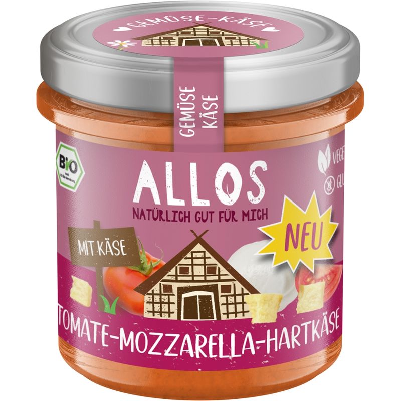 Allos Gemüse Käse Aufstrich Tomate-Mozzarella-Hartkäse - Produktbild