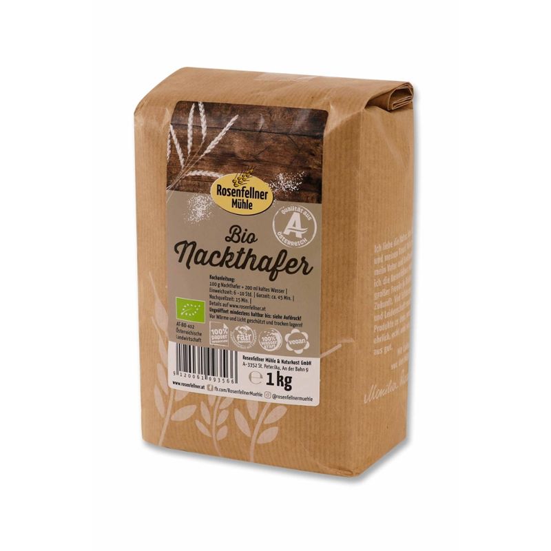 Rosenfellner Mühle & Naturkost Bio Nackthafer 1kg - Produktbild