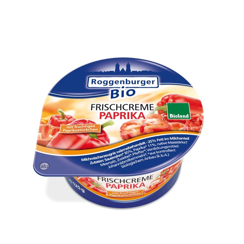 Roggenburger Bio Roggenburger Bio Frischcreme Paprika 125 g - Produktbild