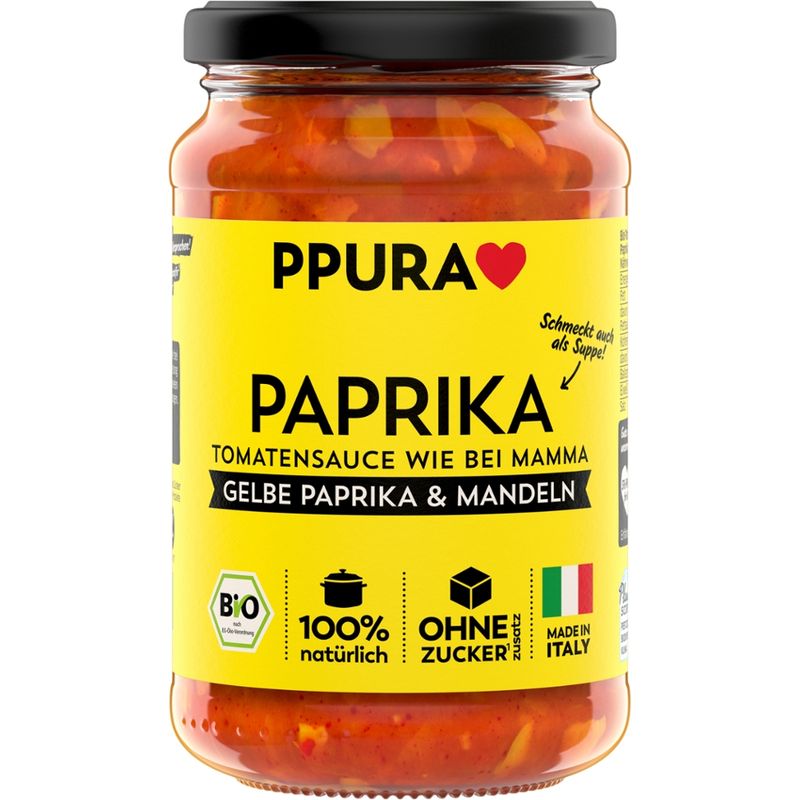 PPURA BIO Sugo Paprika - mit gelber Paprika und Mandeln - Produktbild
