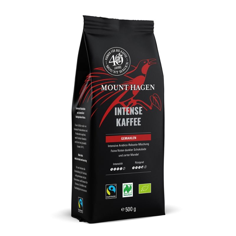 Mount Hagen Intense Kaffee-Jubiläum, 500g gemahlen - Produktbild