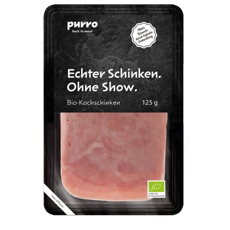PURRO PUR BIO-Kochschinken e125g GS/atmo - Produktbild