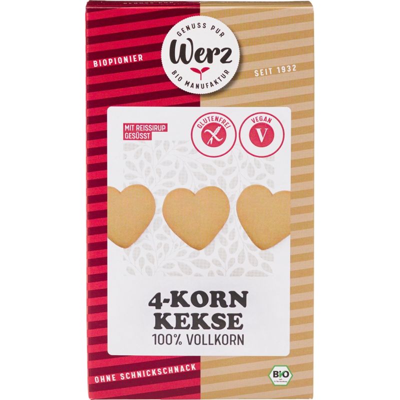 Naturkornmühle Werz 4-Korn Kekse, Vollkorn, glutenfrei - Produktbild