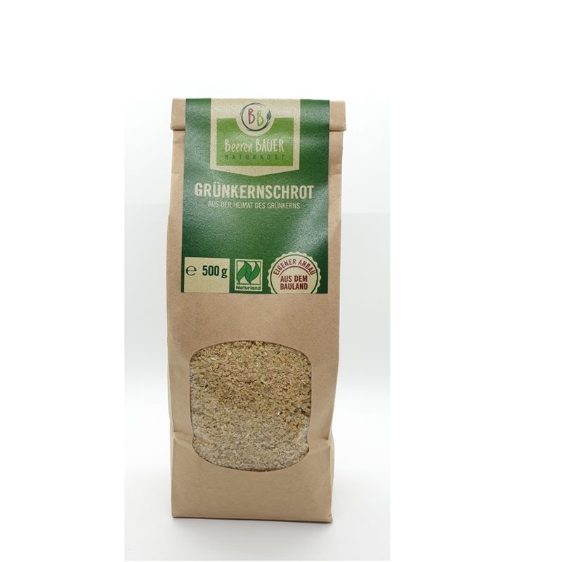 Beeren Bauer Naturkost GmbH Grünkernschrot 500g aus der Heimat des Grünkerns - Produktbild