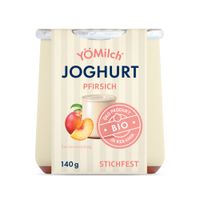 Bio stichfester Joghurt mit Pfirsich,  3,8% Fett - Produktbild