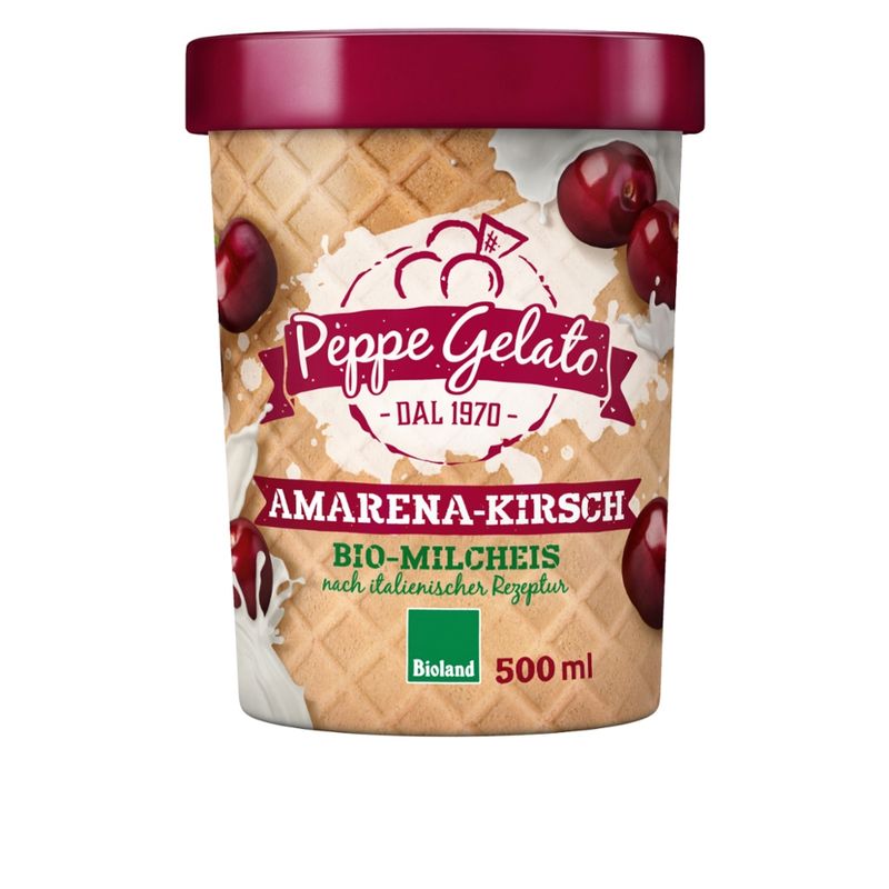 Peppe Gelato  Peppe Gelato Amarena-Kirsch Bio-Milcheis - Produktbild