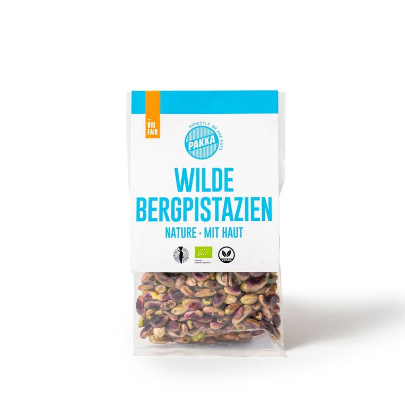 Pakka Wilde Bio-Pistazien, geschält und naturbelassen, 70g - Produktbild