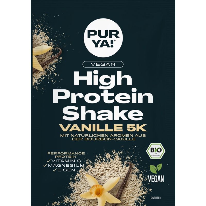 PURYA! High Protein Shake, Vanille 5K, BIO, 30g - Produktbild