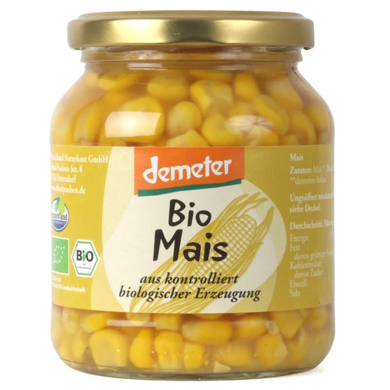 Marschland  demeter Bio-Mais 370 ml Gl. MARSCHLAND - Produktbild