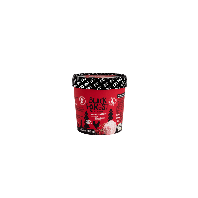 BLACK FOREST ICE CREAM  BLACK FOREST ICE CREAM Bio Schwarzwälder Kirsch Milcheis 100ml Becher - Produktbild